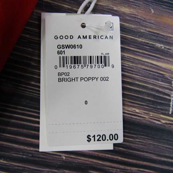 Good American NEW XS Size 0 Red Sculpt Corset One Piece Swimsuit Swim Beach - Picture 3 of 9